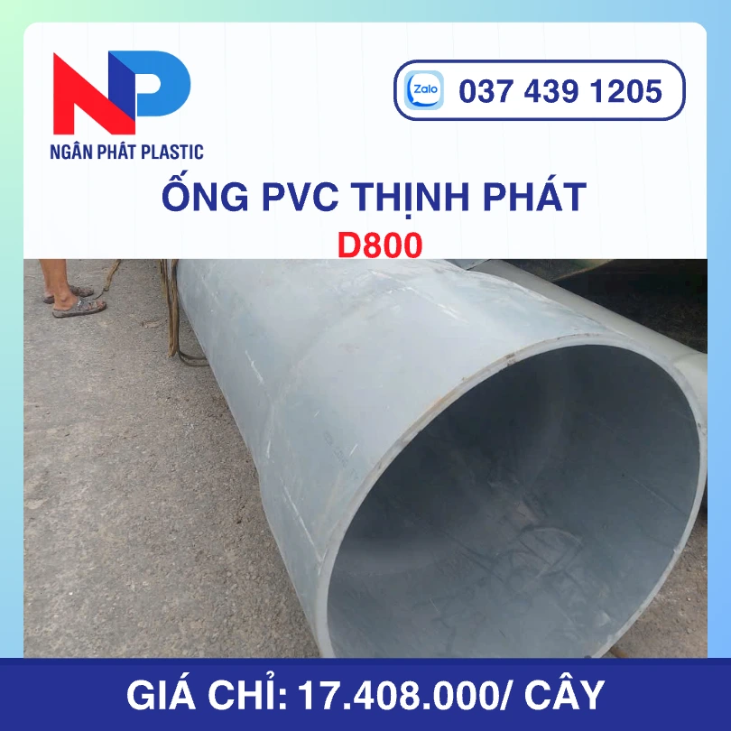 Ống Nhựa uPVC D800 Thịnh Phát